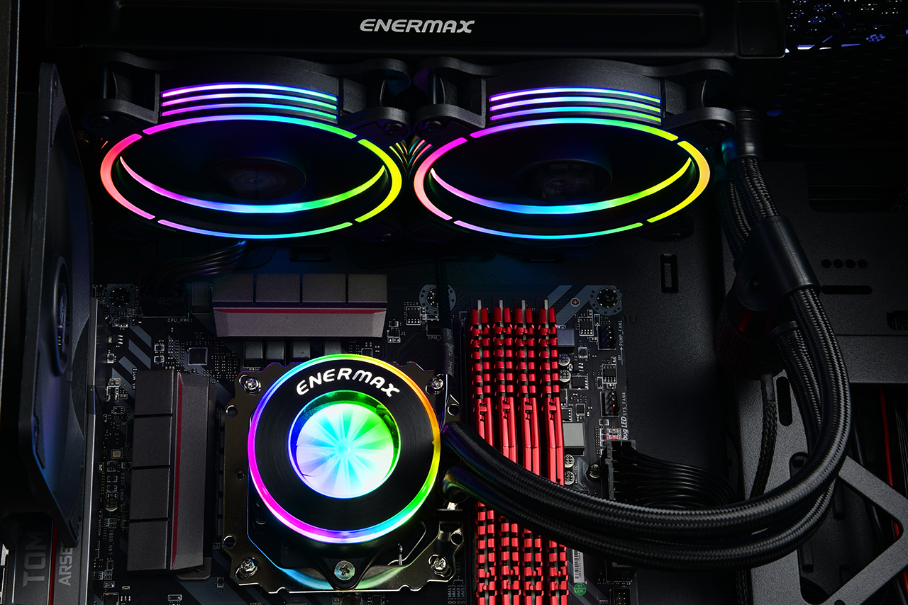 ENERMAX CPUクーラー アドレッサブルRGB対応ファン搭載