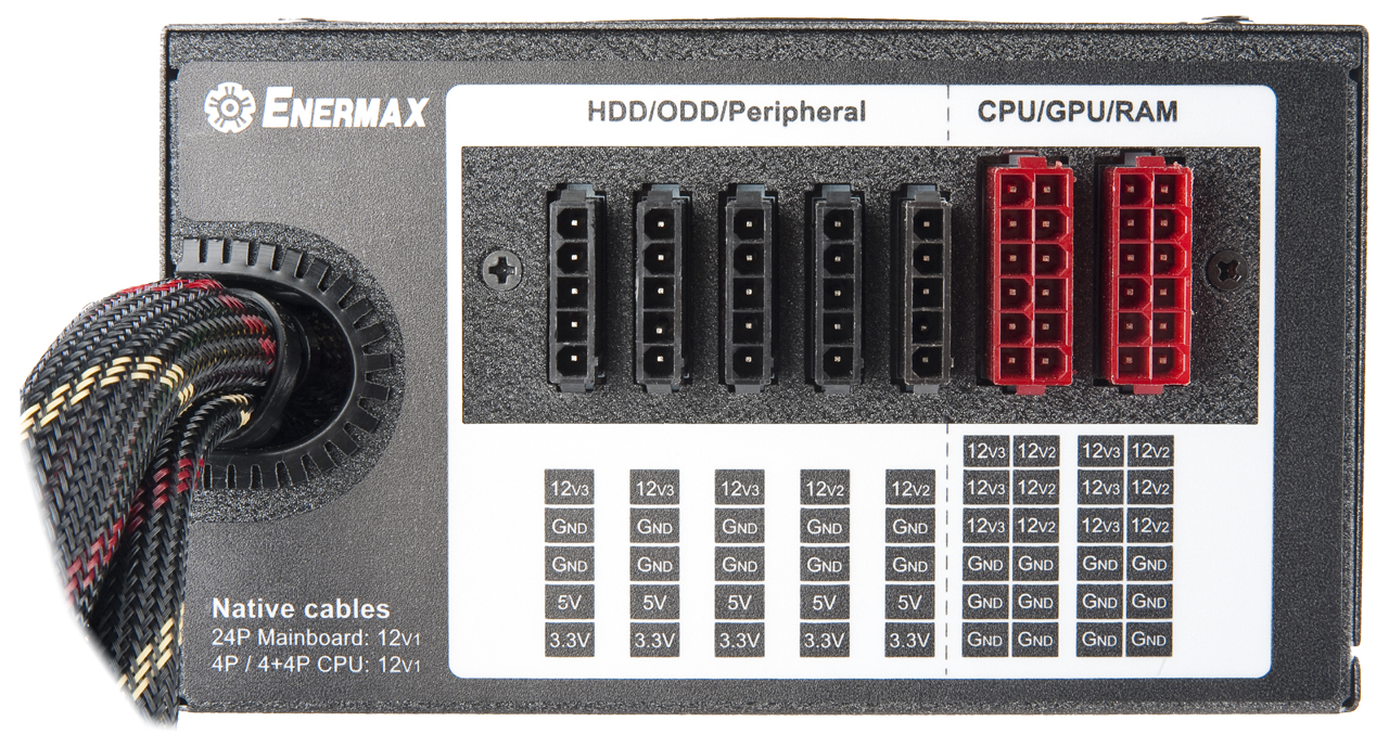 ENERMAX 80PLUSプラチナ電源 Platimax EPM600AWT トップ